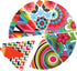 French Bull 8" Melamine Dinnerware Colorful Dessert Pie Cake Pizza Slice Plate - Raj...