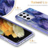 Esdot for Samsung Galaxy S21 Ultra Case,Military Grade Passing 21ft Drop Test,Rugged Cover with Fashionable Purple Opal Marble Designs for Women G...