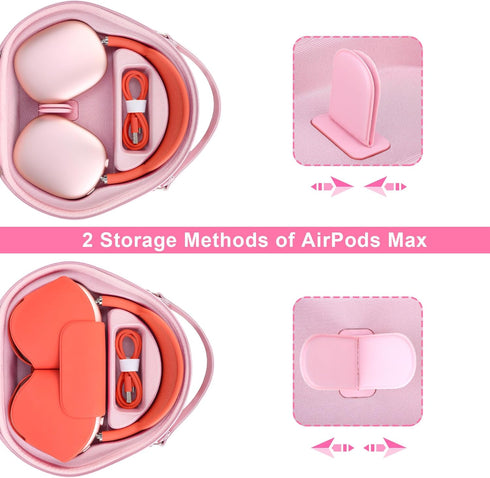 Smart Case for Apple AirPods Max Wireless Over-Ear Headphones, Protective Case with Sleep Mode, Airpods Max Case, Extra Space fits Cable, Charger,...
