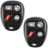 2X KeylessOption Key Fob Replacement for 2001 2002 2003 2004 2005 Buick Cadillac Chevrolet Chevy Oldsmobile Pontiac Remote, 4-Button 25695954, Loc...