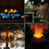 Solar Candle Lights Outdoor Waterproof - 8 Pack Rechargeable Flickering Tea Lights Solar Powered Reusable LED Candles Flameless Lamp Nightlights f...