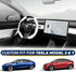 Econour Steering Wheel Cover Compatible with Tesla Model 3 2017 to 2023 and Model Y 2020 to 2023 | Non-Slip Carbon Fiber Steering Cover | Car Acce...