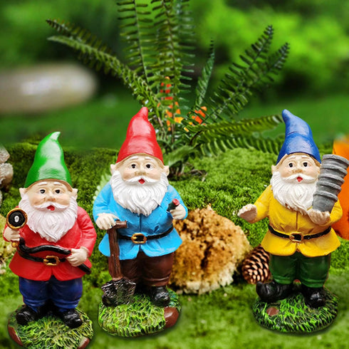 Miniature Garden Gnome Sets Fairy Garden Gnomes Outdoor Small Gnome Figurines Fairy Garden Accessories Gnome Garden Decorations...