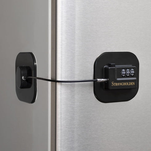 Strongholden Refrigerator Lock Combination, Keyless, Child Proof - Black & Square...