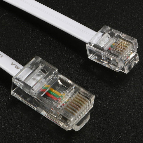 Uxcell Telephone RJ11 6P4C to RJ45 8P8C Connector Plug Cable for Landline Telephone...