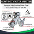 Heavy Duty 2 Way Hose Splitter (Nickel Plated Brass for Superior Durability), Wye Garden Hoses Connector for Water Spigot Faucet Bib Tap, Double S...