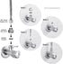 Water Line Adapter, 4 PCS Pipe Fittings in 1/2" Female to 3/8" Male Reducer Adapter, Compression Fitting for Kitchen Bathroom Faucet Supply Hose, ...