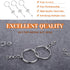 Audab 360Pcs Keychain Bulk, 120Pcs Keychain Rings with Chain and 120Pcs Open Jump Ring with 120Pcs Screw Eye Pins for Crafts and Jewelry Making...