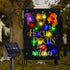 Solar Lighted Halloween Garden Flag It's Hocus Pocus Time Witches Flags for Garden Patio Lawn Outside Halloween Decorations Garden Decor (Hocus Po...