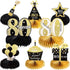 Outus 8 Pcs 80th Birthday Table Decorations for Men and Women Happy 80th Honeycomb Centerpieces Black Gold Cheers to 80 Years Decor 1945 Tables To...