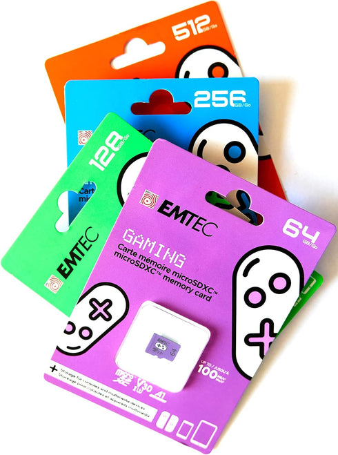 EMTEC 128GB Gaming Micro SD Card, MicroSDXC Memory Card for Nintendo-Switch, Wyze, GoPro, Dash Cam, Security Camera, 4K Video Recording, UHS-I A1 ...