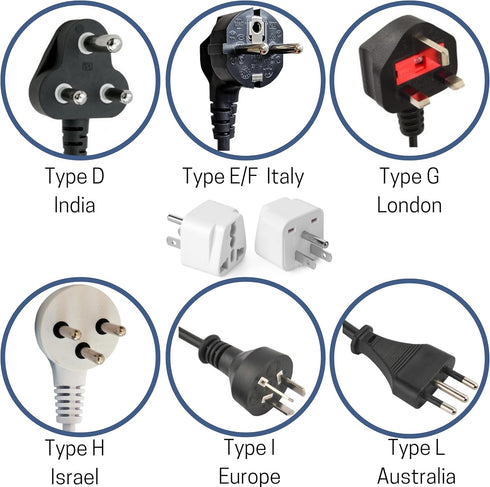 Bates- Universal Adapter, 4 Pack, Travel Adapter, UK to US Plug Adapter, Universal Plug Adapter Plug, Universal Travel Adapter, European to Americ...