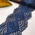 LaceRealm 3 Inch Wide×10 Yards Stretch Floral Pattern Lace Ribbon Trim Lace for Headbands Garters & Crafts (5508 Navy)...
