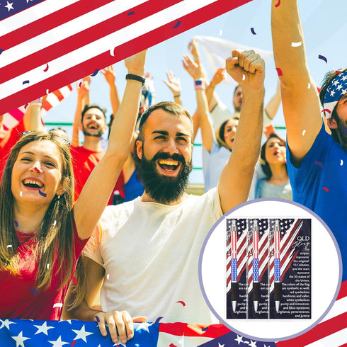 American Flag Ballpoint Pens USA Patriotic Themed Bookmarks Independence Day Souvenirs Gifts Black Gel Ink Ballpoint Pen for Writing and Signing P...