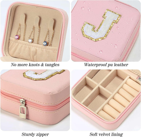 Birthday Gifts for Women - Trendy Travel Jewelry Case, Personalized Gifts - Pink Travel Jewelry Box | Birthday Gifts for Women Christmas Gifts for...