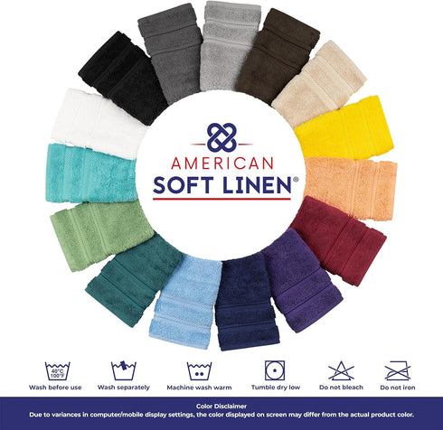 American Soft Linen Luxury Washcloths for Bathroom, 600 GSM 100% Cotton 4 Piece Turkish Wash Cloth Set, 13x13 in Soft Rags for Body and Face, Beig...