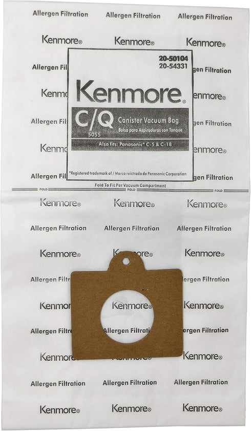 Other 50104 Kenmore Vacuum Bag, Type C and Q, 8-Pack Genuine Original Equipment Manufacturer (OEM) Part...