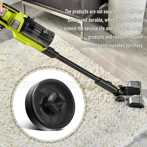 4 Pack Upgraded Replacement Wheel for Ryobi Cordless Stick Vacuum 18v One+ Hp & 18v One+ PCL720K, PBLSV716K, Replacement Cordless Vacuum Cleaner W...