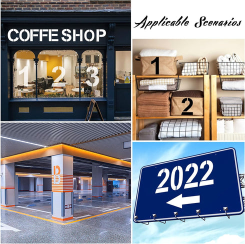 36 Pcs Large Alphabet Letter Stencils and Number Stencils,Reusable Letter Stencils for Painting on Wood Wall Fabric Rock Chalkboard Glass (12 Inch...