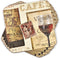 Pimpernel French Cellar Coasters - Set of 6 Cork-Backed Drink Coasters Featuring Rustic Wine Labels for Dining Tables, Bar Tops, & Home Decor with...