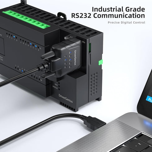 DriverGenius USB to Serial RS232 DB9 Adapter Cable with 9 x LED Indicators - Prolific PL2303 - for Windows 11, macOS 14 Sonoma, Linux (USB232A-E-A...