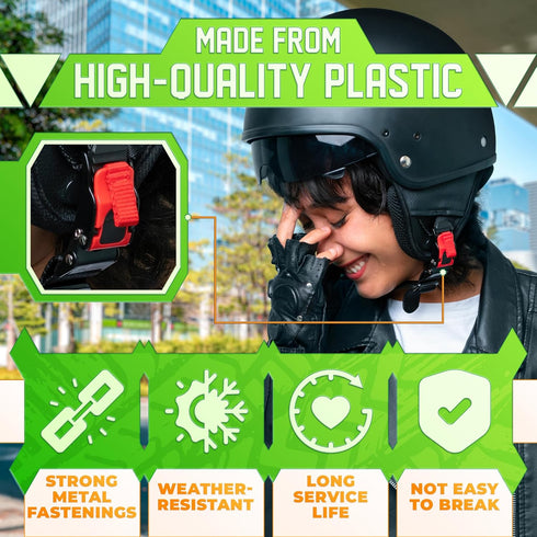 3Pcs Quick Release Helmet Buckle for Straps up to 0.77" Wide - Weather-Resistant Helmet Quick Release Buckle Kit - Operable with Gloves & Suitable...