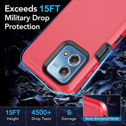 for Moto G Stylus 2023 4G Case, with Built in Screen Protector Heavy Duty Drop Protection,Full Body Rugged Shockproof Protective Phone Cover for M...