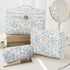 3Pcs Cotton Quilted Makeup Bag Large Travel Cosmetic Bag Coquette Makeup Pouch Cute Aesthetic Floral Toiletry Bag for Women Girls...