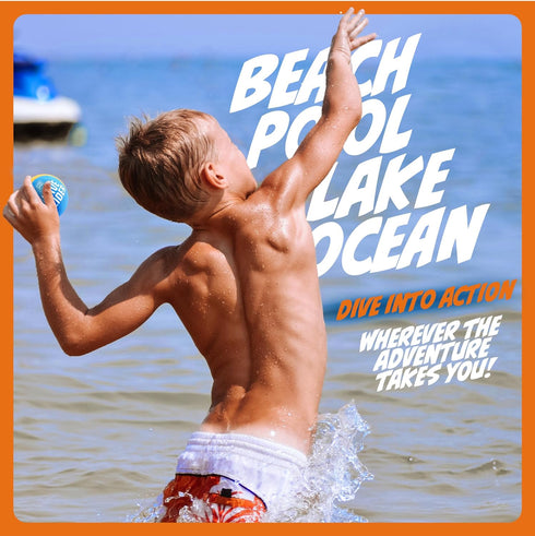 Skipping Water Balls - Pool Ball - Beach Toys for Kids Ages 8-12 - Beach Games - Lake Skip, Skee, Fly Swimming Game Adults, Boys, Teens, & Family ...