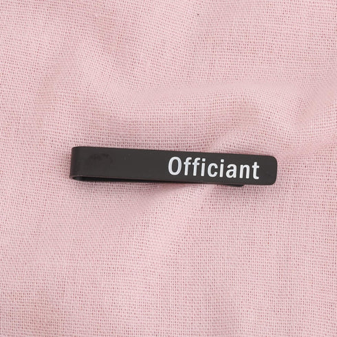 FEELMEM Wedding Officiant Gift Officiant Stainless Steel Tie Clips Wedding Party Appreciation Gift for Wedding Officiant...