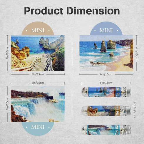 MISITU Small Puzzles for Adults Mini Puzzles 150 Pieces Micro Piece Small Jigsaw Puzzles Challenging Difficult Travel Puzzles Games Toys Gifts Puz...