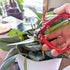 7Penn Garden Pruning Shears - 2pc Straight and Curved Sharp Blade Gardening Hand Tools with Red Ergonomic Grip Handles...