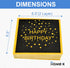 HOME-X Happy Birthday Black and Gold Paper Napkins, Square Party Napkins, 48 Count - 6.5" x 6.5"...