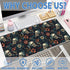 Desk Mat,Skulls with Flowers Large Gaming Mouse Pad for Desk XXL,Skull Floral Desk Pad for Desktop,Extended Big Computer Keyboard Mouse Pad with N...