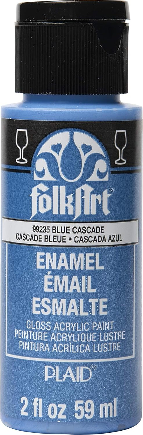 FolkArt Enamel Paint, Blue Cascade Metallic...