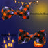 Halloween Dog Collar, Pet Collar Dog Bow Plaid Dog Collar Girl Boy Holiday Pet Dog Collar Gift Bow Dog Collar Cute Soft Puppy Collar for Large Dog...