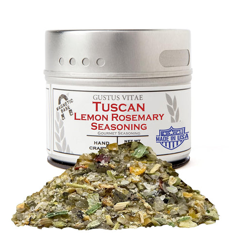Tuscan Lemon Rosemary Seasoning | All Natural | Non GMO | 1.6 oz (45 g) | Gourmet Spice Mix | Small Batch | Artisanal Rub | Seasoning Pack | Magne...