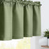 Waffle-Weave Textured Valance for Kitchen Water-Proof Window Curtains (60-inch x 18-inch, Sage, One Panel)...