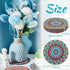 6 Pcs Boho Plant Pot Mat Absorbent Non Slip Pot Plant Pad Round Plant Coaster Mat Gardening Indoor Outdoor Flower Plant Protect Mat for Table Desk...