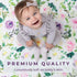 Pobibaby - 2 Pack Premium Bassinet Sheets for Standard Bassinets - Ultra-Soft Premium Knit, Stylish Floral Pattern, Safe and Snug for Baby (Allure...