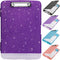 Glitter Clipboard with Storage,Storage Clipboard with Pen Holder,A4 Binder Clip Boards 8.5x11 with Low Profile Clip,Side Opening Sparkle Clipboard...