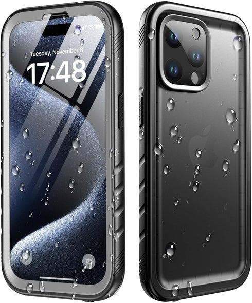 Cozycase for iPhone 15 Pro Waterproof Shockproof Dustproof Case - Heavy Duty/360 Full Body/Military Grade/Protective/Rugged ?8FT Drop Proof? Built...