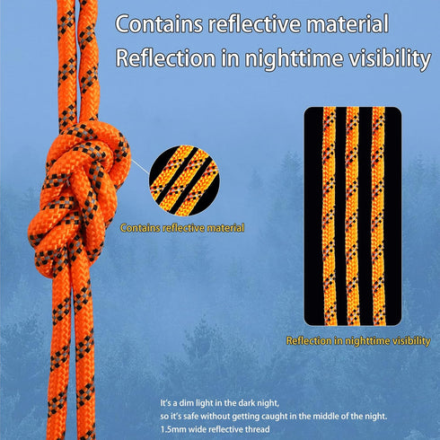 750lb Paracord Rope, 32inch 100% Nylon Mil Spec Paracord, 1/3 Thick Reflective Rope for Clothsline Camping Hiking Military Gear Emergency Survival...