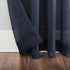 No. 918 Erica Crushed Sheer Voile Rod Pocket Curtain Panel, 51" x 95", Navy Blue...