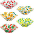Microwave Bowl Holders Set of 5, Microwave Safe Hot Bowl Holder Multipurpose Heat Resistant Fruit Geometric Pattern Bowl Pot Holder Polyester Spon...