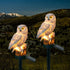 DOUBLE 2 C Solar Garden Light Outdoor, Owl Solar Garden Stake Light, Waterproof Warm White LED Light for Garden, Patio, Yard, Lawn, Walkway Decora...