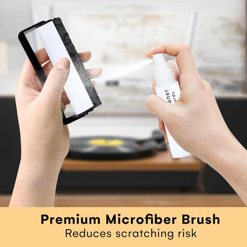 Prosumers Choice Record Cleaning Kit - Vinyl Cleaner Accessories - Vinyl Record Scratch Repair Kit - Premium Microfiber Brush Care - Spin Cleaning...