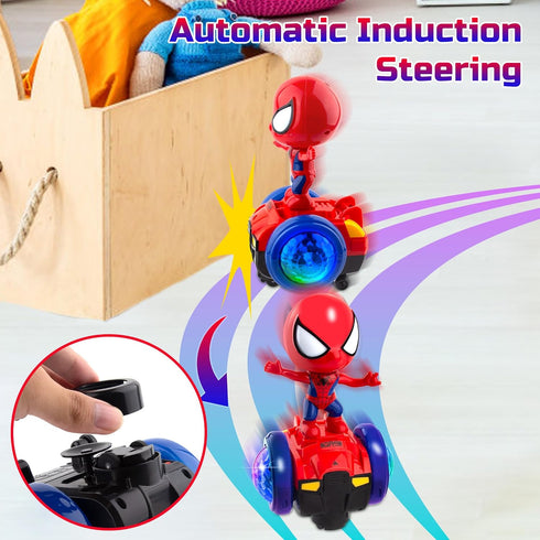 Musical Dancing Robot Toys for Kids 3-5 Years Old, Spiderman Toys for Boys 4-6 Years Old, Car Toys with Flashing Light and Music, Kids Toys for Ag...