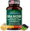 Sea Moss Black Seed Oil Ashwagandha Ginger Burdock Root Turmeric Black Pepper | All in 1 Supplement, 60 Capsules | Seamoss Pills for Men & Women |...