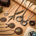 8 Pcs Long Wooden Pendant Necklaces for Women Bohemian Sweater Necklace Set Wooden Faux Leather Long Necklaces for Women Men Vintage Necklace Boho...